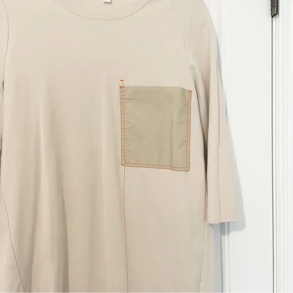 COS contrast stitch dress Light Beige with Orange Stitching Size Extra Small - Picture 7 of 16